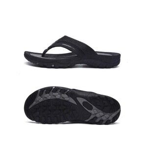 Men's Flip-Flops sandals Comfort Slippers casual vacation black gray vacation 9